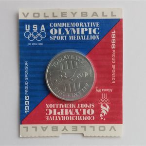 1996 USA Commemorative Olympic Sport Medallion Atlanta Volleyball NIP